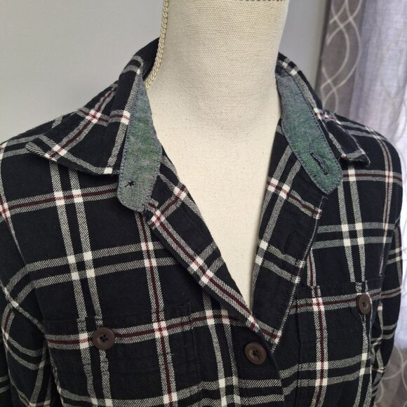 Wrangler‎ Plaid Button Up Shirt  Collar Mens Medium Pockets Cotton Down - Picture 3 of 7